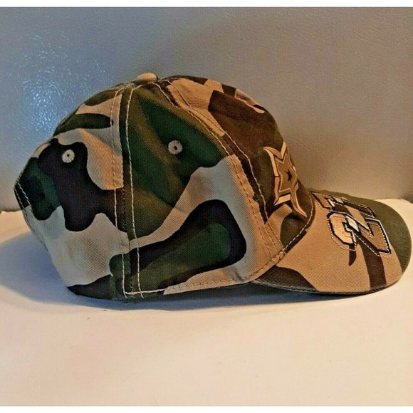 Camo Green Snap Back Ball Cap Smiley Graphics - Picture 3 of 11